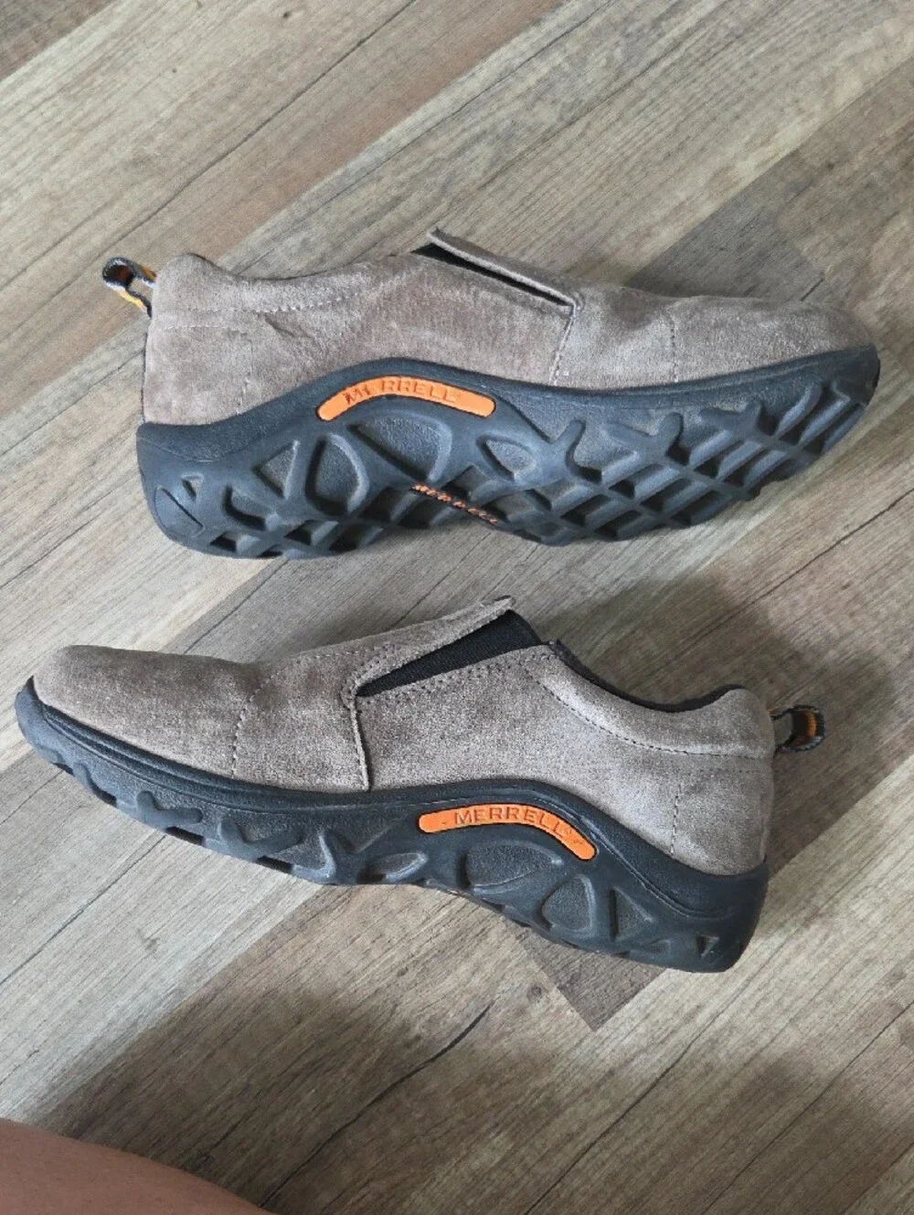 Merrell Kids Slip-On Suede Jungle Moc Taupe Shoes